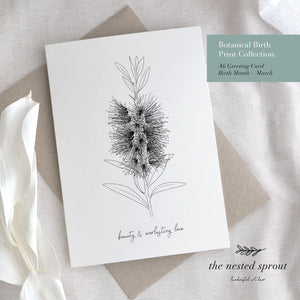 Beauty & Everlasting Love ~ March ~ Greeting Card