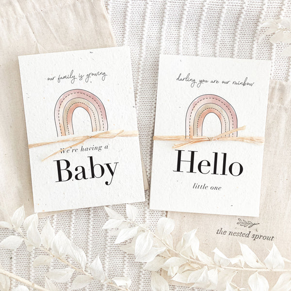 Plantable Pregnancy Milestone Cards ~ Rainbow