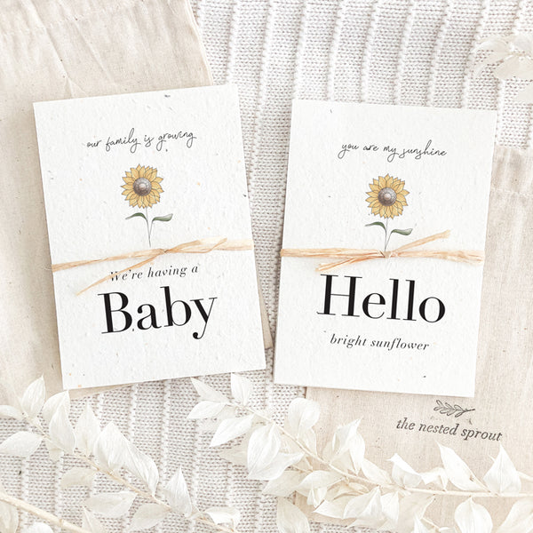 Plantable Pregnancy Milestone Cards ~ Sunflower