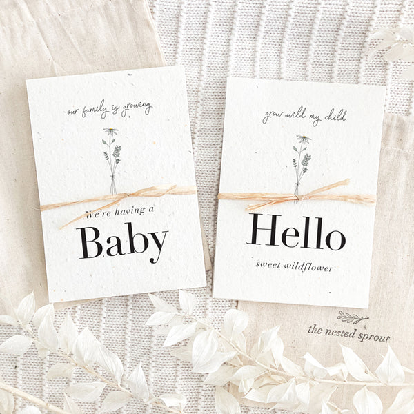 Plantable Baby Milestone Cards ~ Wildflower