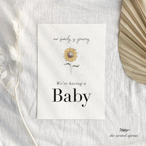 Plantable Pregnancy Milestone Cards ~ Sunflower