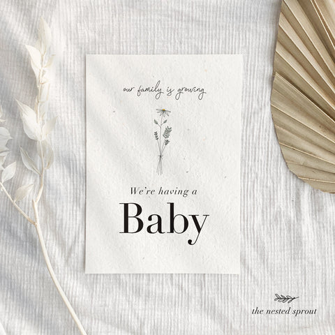 Plantable Pregnancy Milestone Cards ~ Wildflower