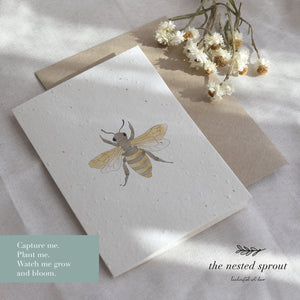 Bee ~ Plantable Greeting Card