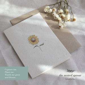 Sunflower Plantable Greeting Card