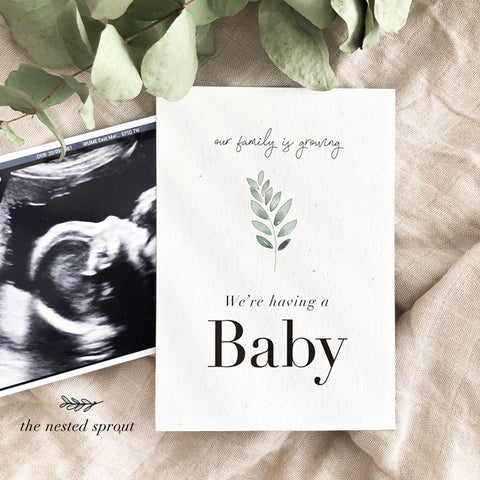 Plantable Pregnancy Announcement card
