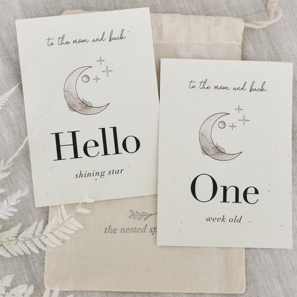 Plantable Baby Milestone Cards ~ Luna